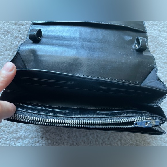Alexander Wang Black Prisma Leather Wallet with Detachable Crossbody Strap - Picture 7 of 8